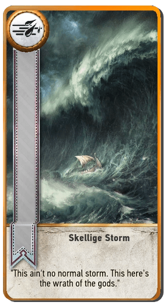 Skellige Storm Gwent card from The Witcher 3