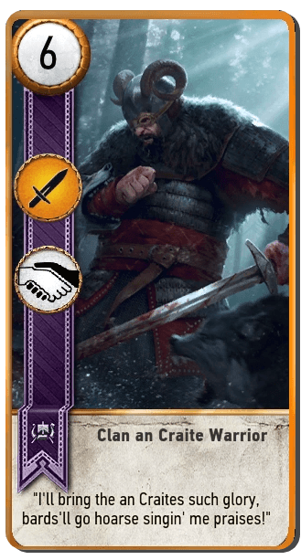 Clan an Craite Warrior Gwent card from The Witcher 3