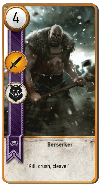 Berserker Gwent card from The Witcher 3