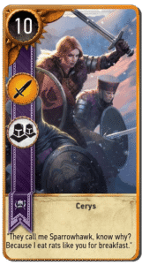 Cerys Gwent card from The Witcher 3