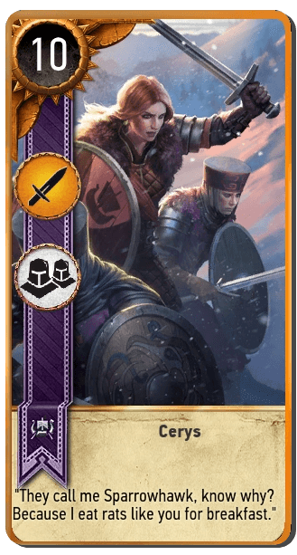 Cerys Gwent card from The Witcher 3