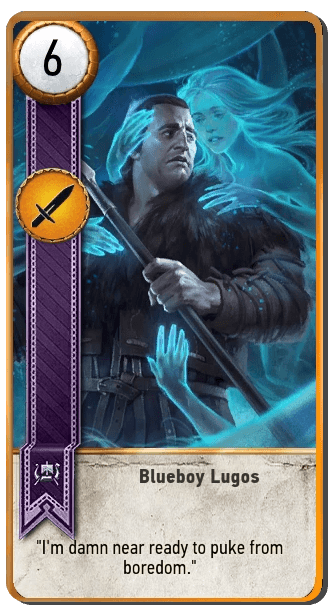Blueboy Lugos Gwent card from The Witcher 3