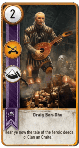 Draig Bon-Dhu Gwent card from The Witcher 3