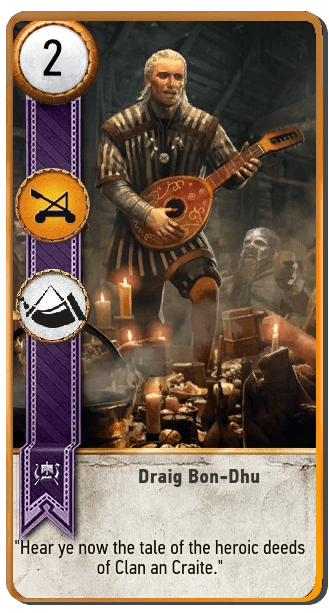 Draig Bon-Dhu Gwent card from The Witcher 3