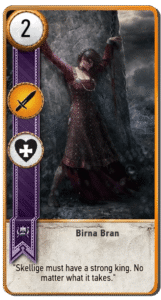 Birna Bran Gwent card from The Witcher 3