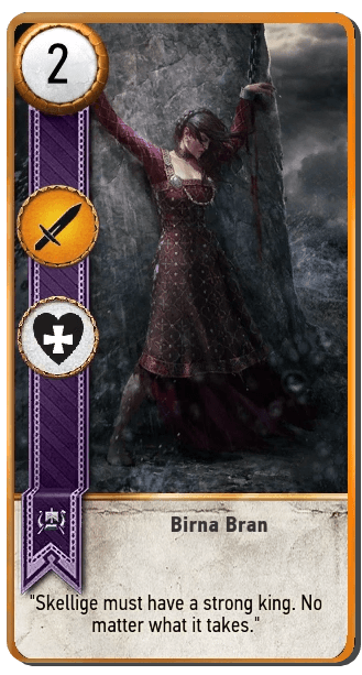 Birna Bran Gwent card from The Witcher 3