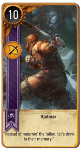 Hjalmar Gwent card from The Witcher 3