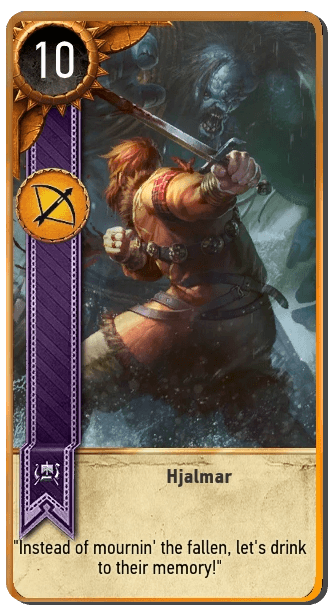 Hjalmar Gwent card from The Witcher 3