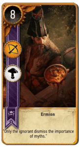 Ermion Gwent card from The Witcher 3