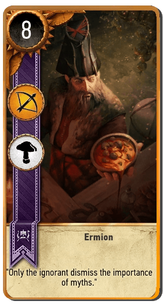 Ermion Gwent card from The Witcher 3