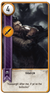 Udalryk Gwent card from The Witcher 3