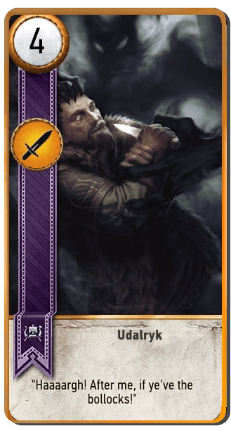 Udalryk Gwent card from The Witcher 3