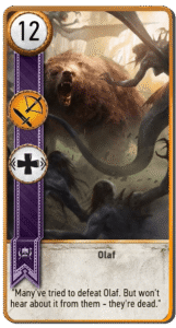 Olaf Gwent card from The Witcher 3