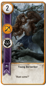 Young Berserker Gwent card from The Witcher 3