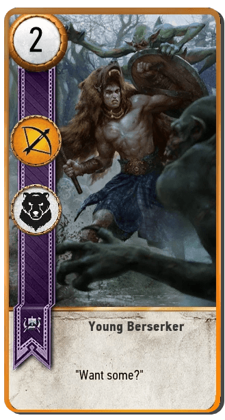 Young Berserker Gwent card from The Witcher 3