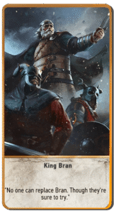 King Bran Gwent card from The Witcher 3