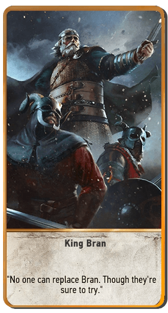 King Bran Gwent card from The Witcher 3