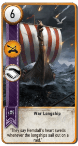 War Longship Gwent card from The Witcher 3