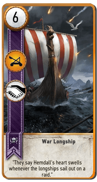 War Longship Gwent card from The Witcher 3