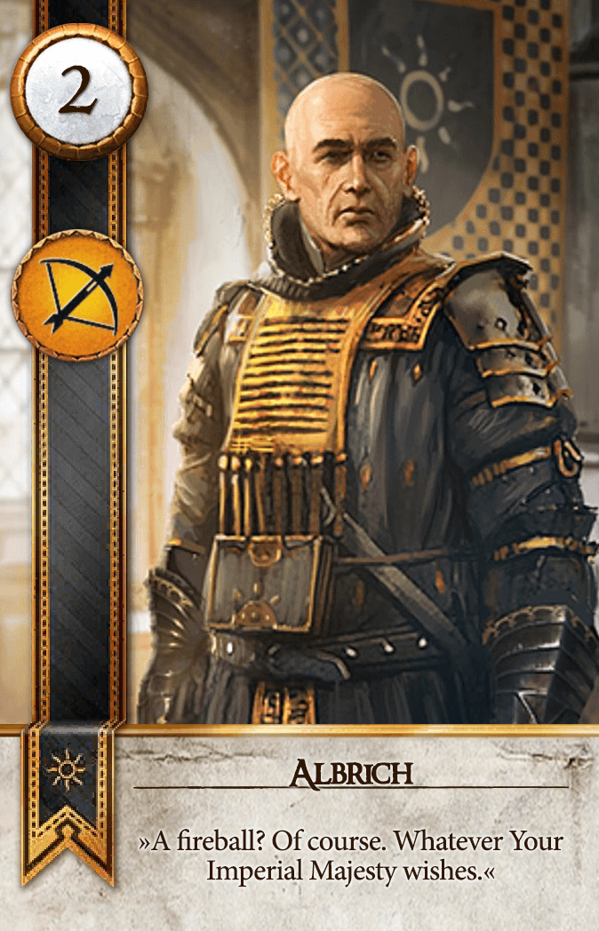 Albrich Gwent card from The Witcher 3