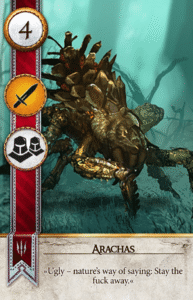 Arachas Gwent card from The Witcher 3