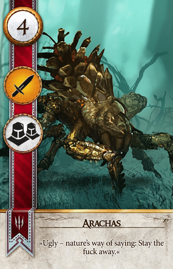 Arachas Gwent card from The Witcher 3