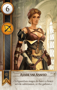 Assire var Anahid Gwent card from The Witcher 3