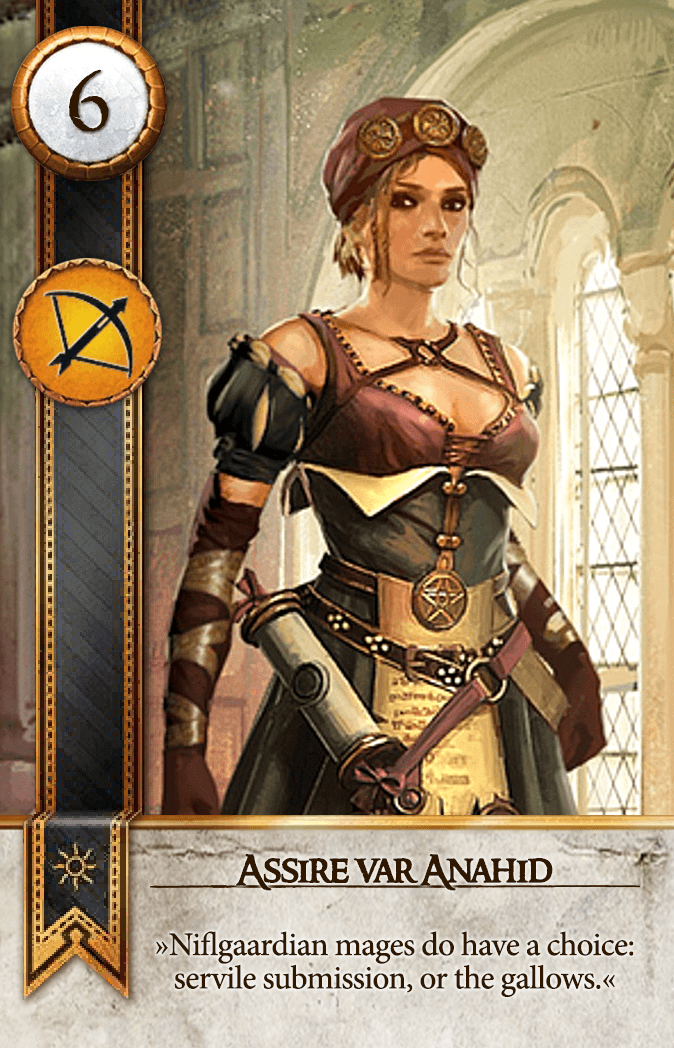 Assire var Anahid Gwent card from The Witcher 3