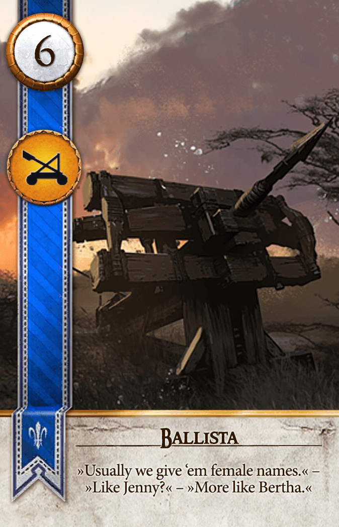 Ballista Gwent card from The Witcher 3