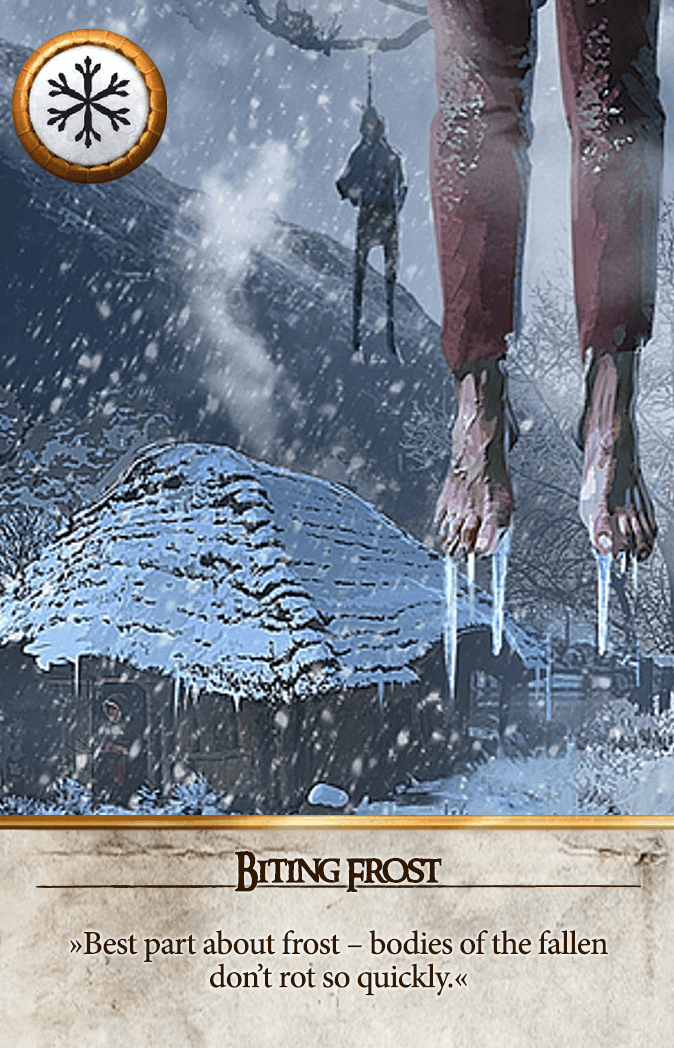 Biting Frost Gwent card from The Witcher 3