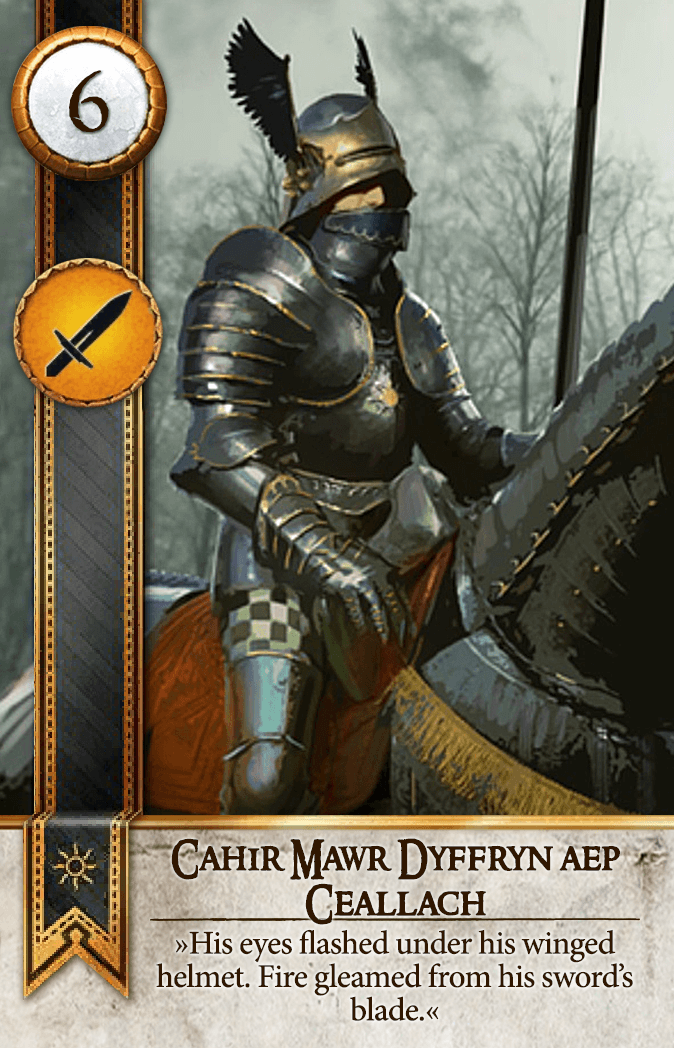 Cahir Mawr Dyffryn aep Ceallach Gwent card from The Witcher 3