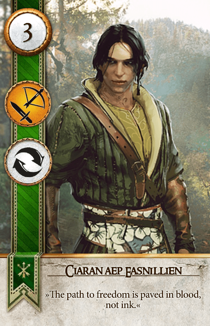 Ciaran aep Easnillien Gwent card from The Witcher 3