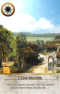 Clear Weather Gwent card from The Witcher 3
