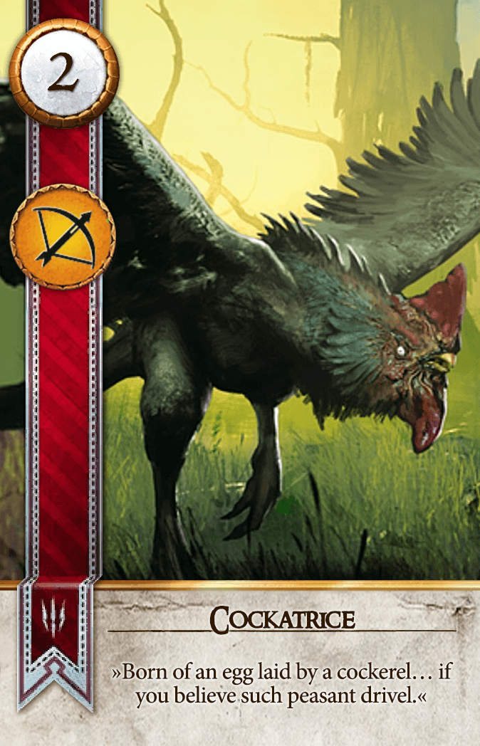 Cockatrice Gwent card from The Witcher 3