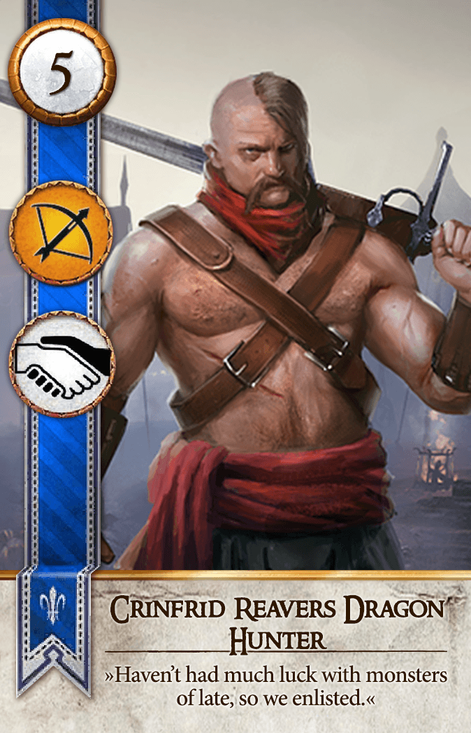 Crinfrid Reavers Dragon Hunter Gwent card from The Witcher 3