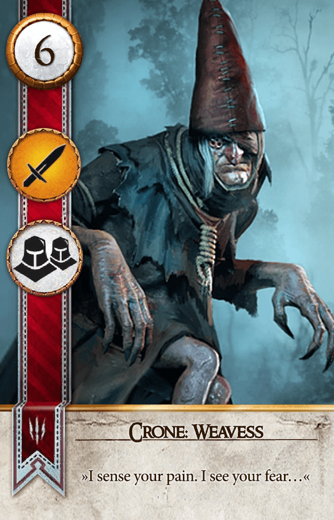 Crone: Weavess Gwent card from The Witcher 3