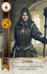 Cynthia Gwent card from The Witcher 3