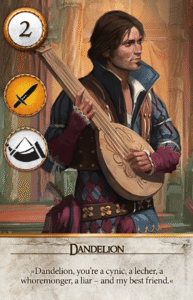 Dandelion Gwent card from The Witcher 3