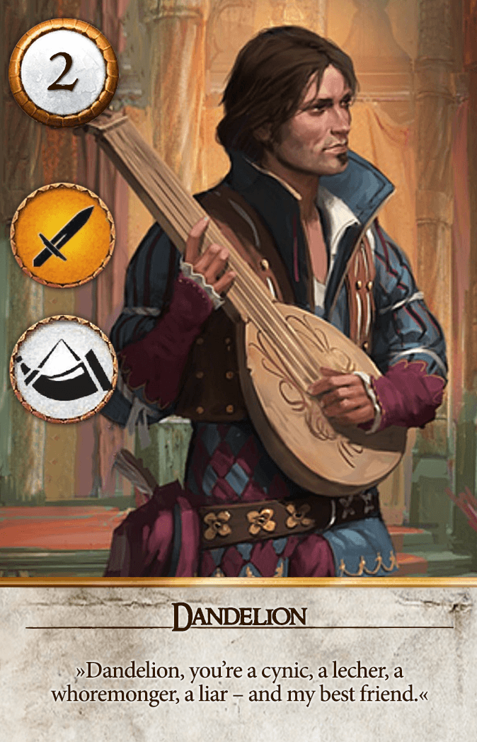 Dandelion Gwent card from The Witcher 3