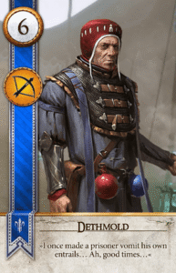 Dethmold Gwent card from The Witcher 3