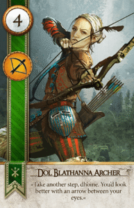 Dol Blathanna Archer Gwent card from The Witcher 3