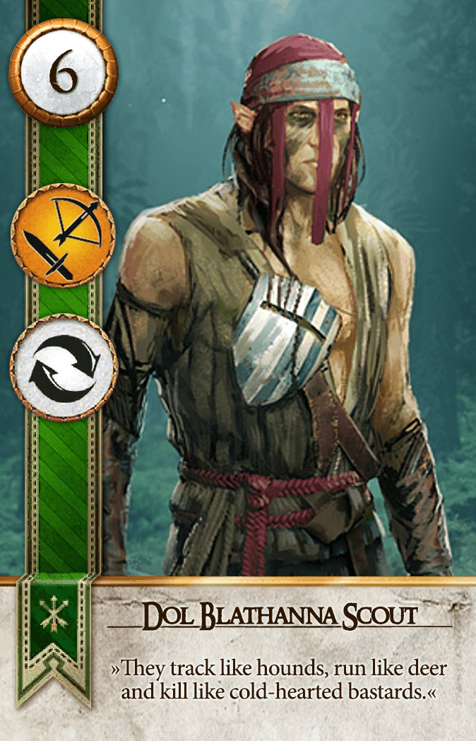 Dol Blathanna Scout Gwent card from The Witcher 3