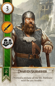 Dwarven Skirmisher Gwent card from The Witcher 3