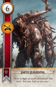 Earth Elemental Gwent card from The Witcher 3