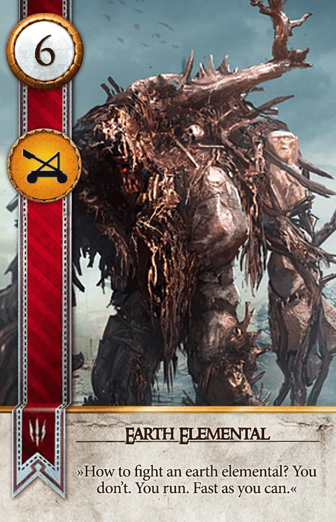 Earth Elemental Gwent card from The Witcher 3