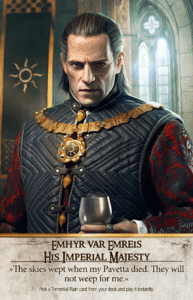 Emhyr var Emreis: His Imperial Majesty Gwent card from The Witcher 3