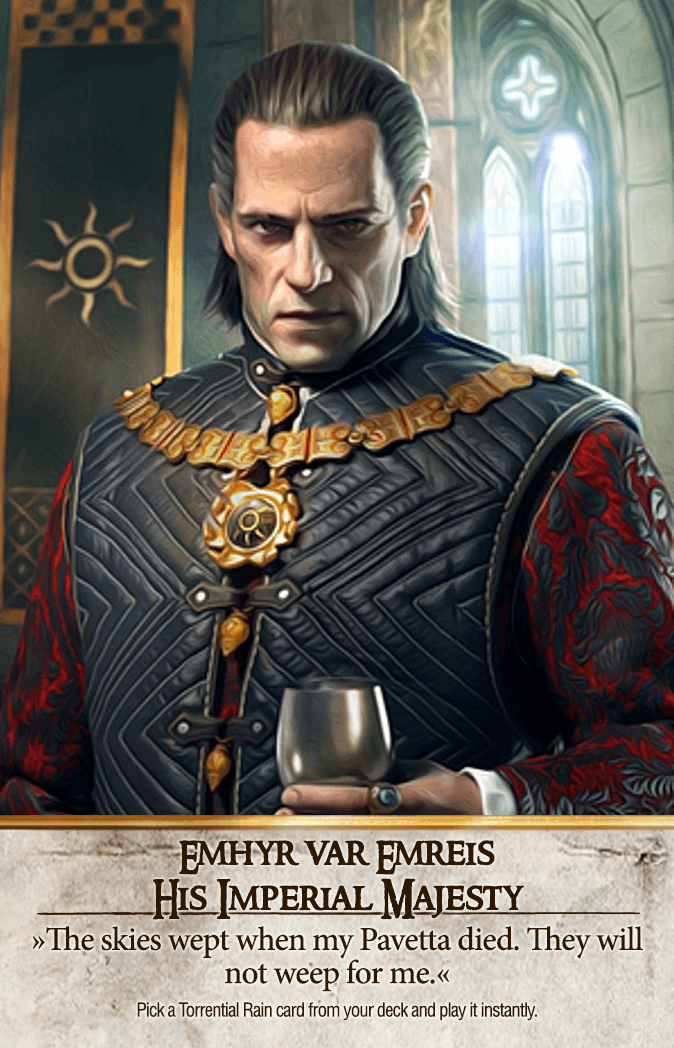 Emhyr var Emreis: His Imperial Majesty Gwent card from The Witcher 3