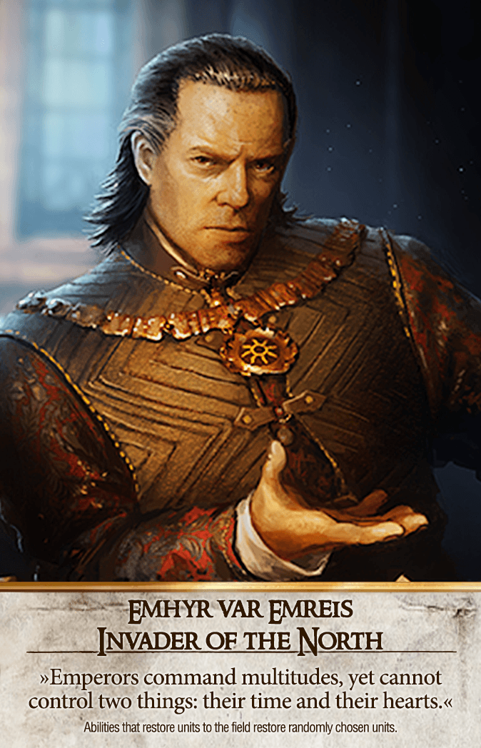 Emhyr var Emreis: Invader of the North Gwent card from The Witcher 3