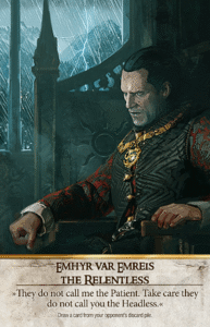 Emhyr var Emreis: The Relentless Gwent card from The Witcher 3