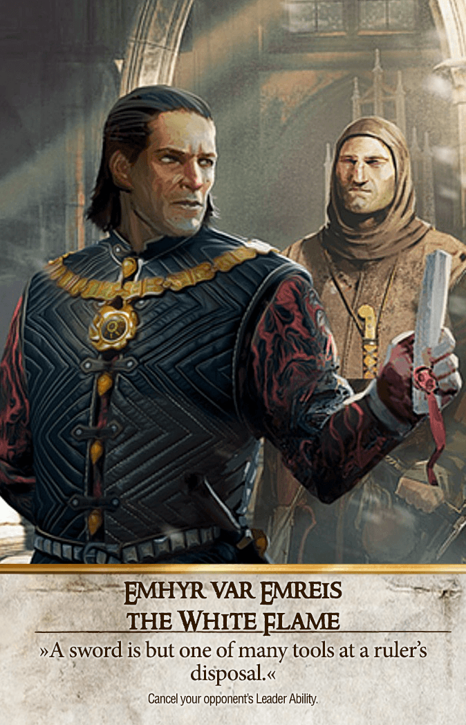 Emhyr var Emreis: The White Flame Gwent card from The Witcher 3